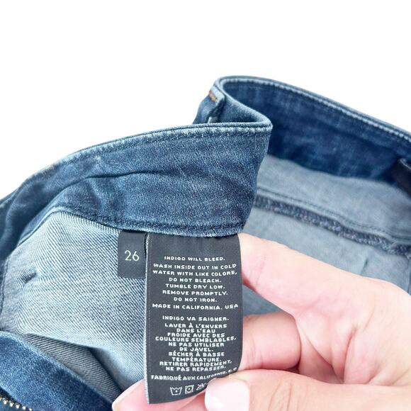 J Brand Anja Nightshadow Cuffed Skinny Jeans Sz 26 - Picture 5 of 6